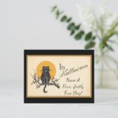 Vintage Schwarzkatze Postkarte (Stehend Vorderseite)