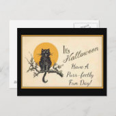 Vintage Schwarzkatze Postkarte (Vorne/Hinten)