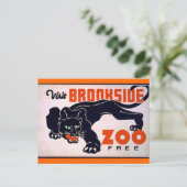 Vintage Schwarzpanther-Postkarte Postkarte (Stehend Vorderseite)