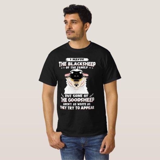 Vintage Schwarzschaf T-Shirt (Vorne ganz)