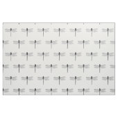 Vintage Schwarzweiss-Libellen-Illustration Stoff (Fat Quarter (45,7 x 55,9 cm))