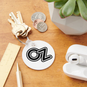 Vintage Schwarzweiß-Zauberer von Oz Märchen Schlüsselanhänger