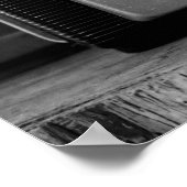 Vintage Schwarzweißfilmkamera Retro 16x20 Poster (Ecke)