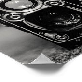 Vintage Schwarzweißkamera Poster (Ecke)