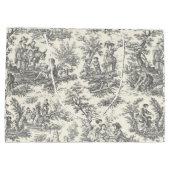 Vintage Schwarzweißtoilette Große Geschenktüte (Rückseite)