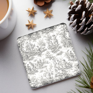 Vintage Schwarzweißtoilette Steinuntersetzer