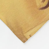 Vintage Schwarzwurtenmalerei Fleecedecke (Ecke)
