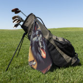 Vintage Schwarzwurtenmalerei Golfhandtuch (Gras)