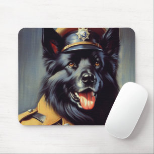 Vintage Schwarzwurtenmalerei Mousepad