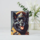 Vintage Schwarzwurtenmalerei Postkarte (Stehend Vorderseite)