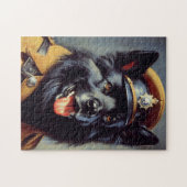 Vintage Schwarzwurtenmalerei Puzzle (Horizontal)