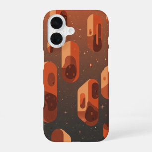 Vintage schwebende Asteroiden iPhone 16 Hülle