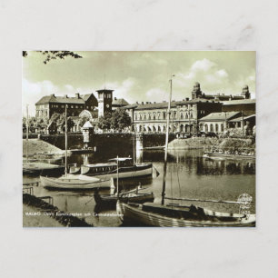 Vintage Schweden, Malmö Hafen Postkarte