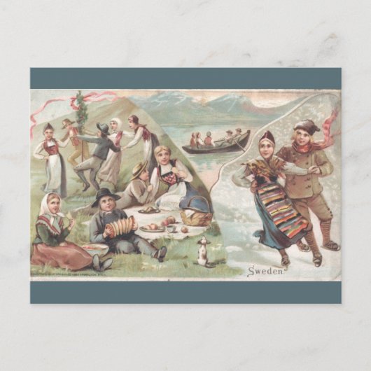 Vintage Schweden Postkarte (Vorderseite)