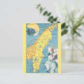 Vintage Schwedenkarte Postkarte (Stehend Vorderseite)