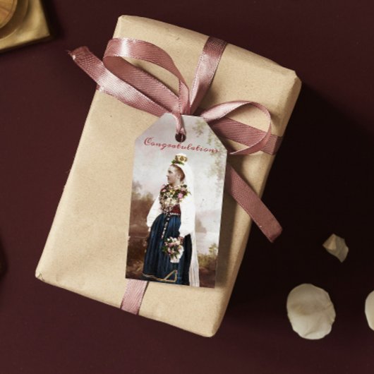 Vintage schwedische Hochzeit Geschenkanhänger