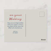 Vintage schwedische Hochzeit Postkarte (Rückseite)