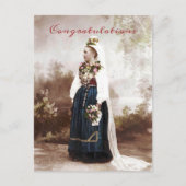 Vintage schwedische Hochzeit Postkarte (Vorderseite)