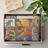 Vintage Schwedische Jultomte Gnome Collage Seidenpapier (Geschenk)