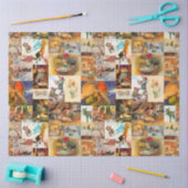 Vintage Schwedische Jultomte Gnome Collage Seidenpapier (Basteln)