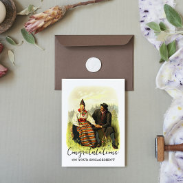 Vintage schwedische Verlobung Dalecarlia Karte