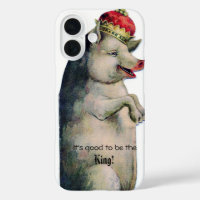 Vintage-Schwein / Hog King iPhone-Hülle