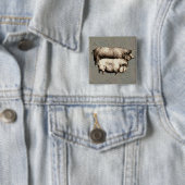 Vintage Schweine, zeichnend antike Schweine Button (Beispiel)