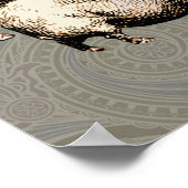 Vintage Schweine, zeichnend antike Schweine Poster (Ecke)