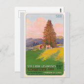 Vintage Schweiz Bahnreisen Tourismus Postkarte (Vorne/Hinten)