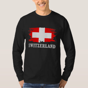 Vintage Schweiz Flaggen I Liebe Schweiz T-Shirt