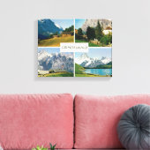 Vintage Schweiz, Grindelwald, Jungfrau Leinwanddruck (Insitu (Wohnzimmer))