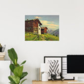 Vintage Schweiz, Hochweg, Saas Fee Poster (Heimbüro)