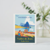 Vintage Schweiz Joux-Reise Postkarte (Stehend Vorderseite)