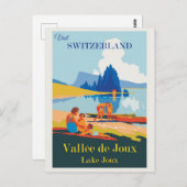 Vintage Schweiz Joux-Reise Postkarte (Vorne/Hinten)