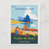 Vintage Schweiz Joux-Reise Postkarte (Vorderseite)
