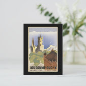Vintage Schweiz Lausanne-Ouchy Postkarte (Stehend Vorderseite)