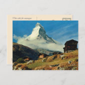Vintage Schweiz Matterhorn, Wallis Postkarte (Vorne/Hinten)