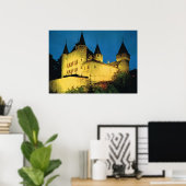 Vintage Schweiz, Nyon, mittelalterliche Burg Poster (Heimbüro)