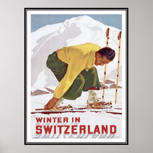Vintage Schweiz - Poster (Vorne)