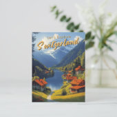 Vintage Schweiz Postkarte (Stehend Vorderseite)
