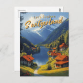 Vintage Schweiz Postkarte (Vorne/Hinten)