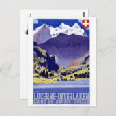 Vintage Schweiz - Postkarte (Vorne/Hinten)
