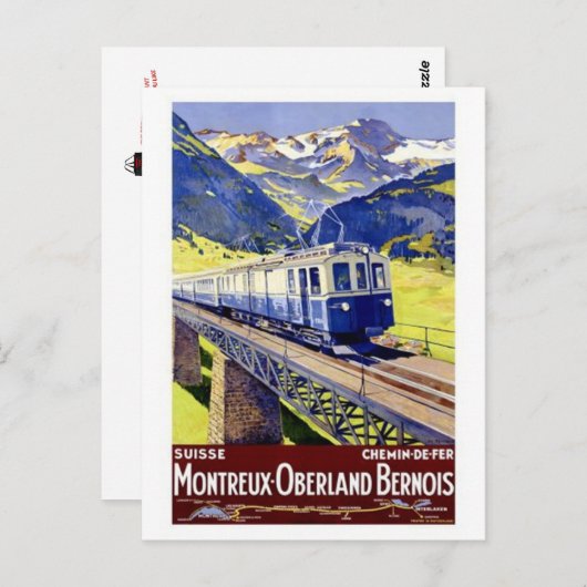 Vintage Schweiz - Postkarte (Vorne/Hinten)