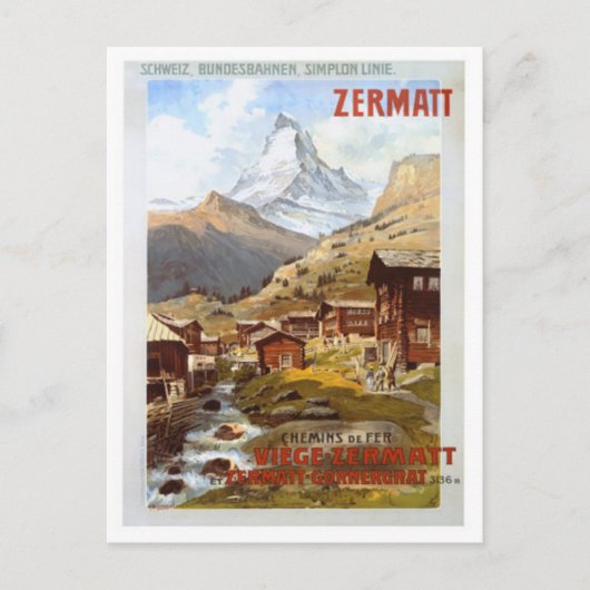 Vintage Schweiz - Postkarte (Vorderseite)