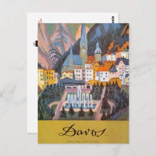 Vintage Schweiz - Postkarte (Vorne/Hinten)