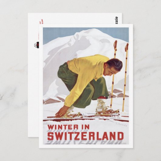 Vintage Schweiz - Postkarte (Vorne/Hinten)