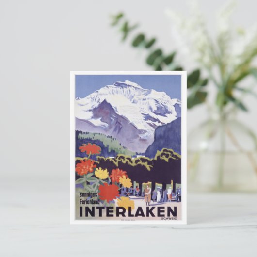 Vintage Schweiz - Postkarte (Stehend Vorderseite)