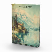 Vintage Schweiz Schweizer Alpen Bergblick Fotoblock (Rechts)