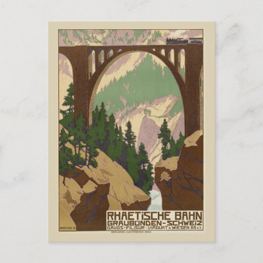 Vintage Schweiz Schweizer Alpen Postkarte (Vorderseite)