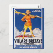 Vintage Schweiz Skialpen Schweiz Wandern Postkarte (Vorne/Hinten)